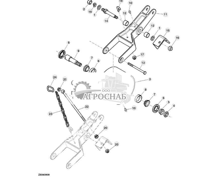 Натяжитель, главный привод 